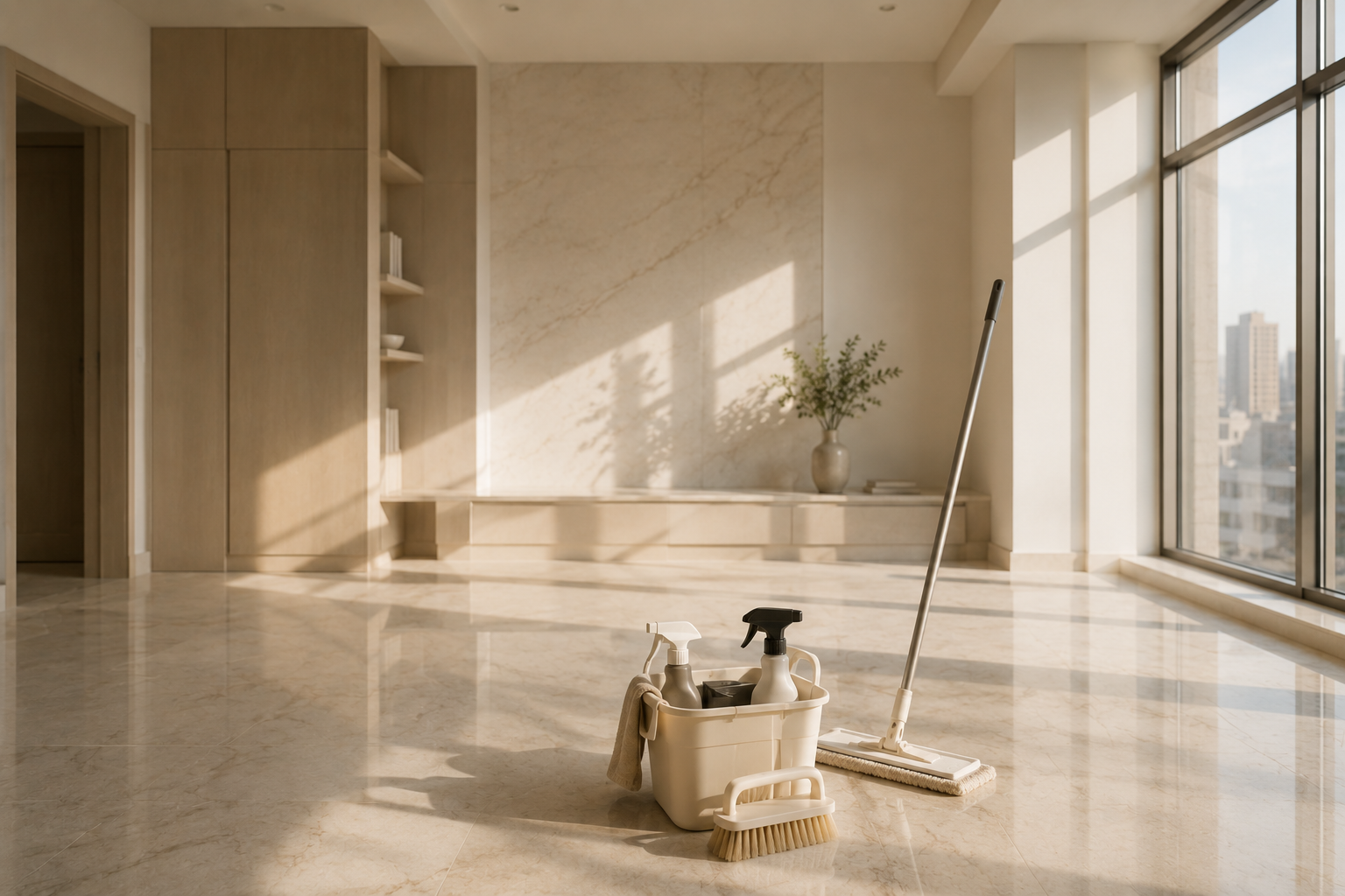 After renovation cleaning